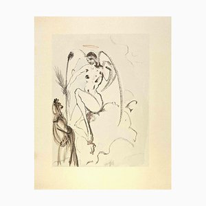 Salvador Dali, The Archangel Gabriel, Woodcut, 1963