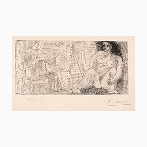 Pablo Picasso, Le Peintre et Son Modèle, Etching, 1963