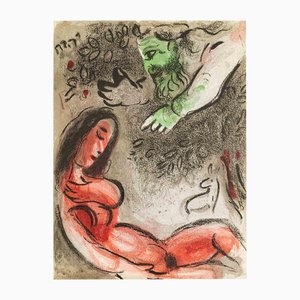Marc Chagall, Eve Cursed by God, Lithograph, 1960