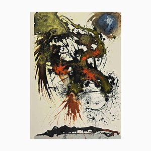 Salvador Dali, Proelium Magnum in Caelo, Lithograph, 1964