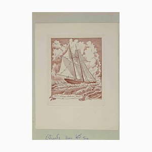 Juan Estiarte, Ex Libris Juan Arturo Sedò, Etching, 1950