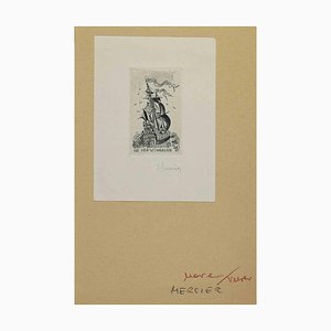 Jocelyn Mercier, Ex-Libris, Leo Winkeler, Etching, 1930s