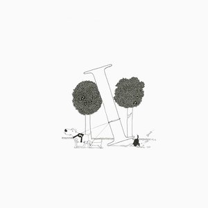 Maja Zalaszewska Rocca, Joyful Letters Villa Borghese, Ink on Paper, 2022