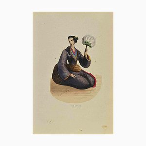 Auguste Wahlen, Japanese Lady, Lithograph, 1844