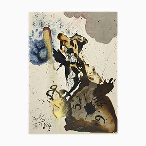 Salvador Dalí, Mane, Thecel, Phares, Lithograph, 1964