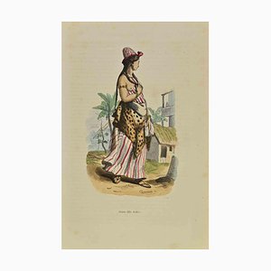 Auguste Wahlen, Arabic Girl, Lithograph, 1844