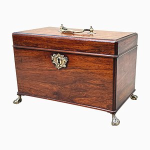 18th Century Padouk Wood Tea Caddy, 1770