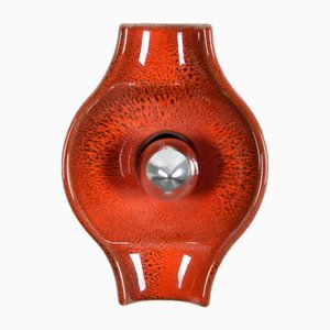 Space Age Fat Lava Wandlampe aus Keramik von Cari Zalloni für Leola, 1970er