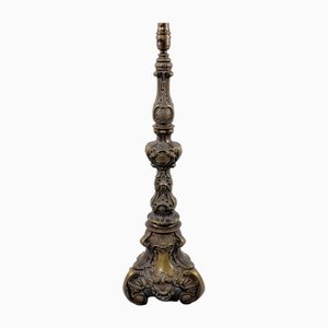 Italian Baroque Bronze Table Lamp, 1960s