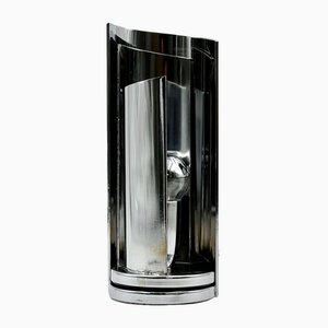 Skulpturale Space Age Tischlampe aus verchromtem Metall von Selenova, Italien, 1970er