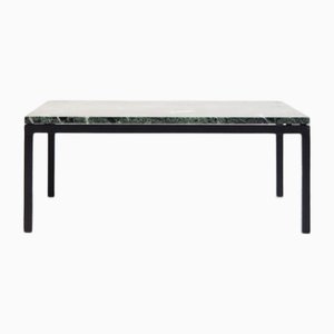 Table Basse Carrée avec Plateau en Marbre Vert, 1960s