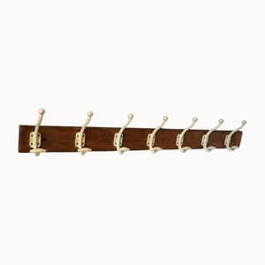 Large Wood and Plastic Coat Rack, 1970s