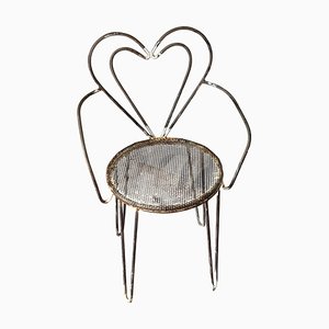 Herzförmige Gartenstühle von Mathieu Matégot für Atelier Matégot, 1950er, 2er Set