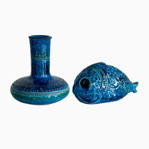 Rimini Blu Fish par Aldo Londi pour Bitossi, Italie, 1970s
