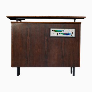Palisander Bar mit Hintergrundbeleuchtung, Italien, 1970er