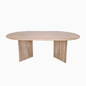Travertine Coffee or Side Table, Italy, 1988