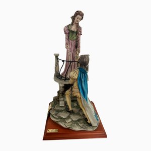 Grand Roméo et Juliette Mid-Century en Porcelaine de Capodimonte, 1960s
