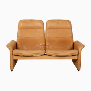 Divano a due posti DS 50 in pelle beige di de Sede
