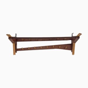 Vintage Wandgarderobe aus zweifarbigem Holz von Electrimeufa, 1960er