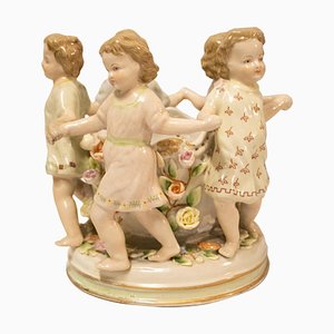 Decorative Porcelain Vase with Children Motifs, Germany, 20th Century