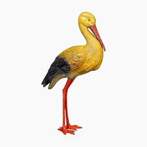 Cigüeña de terracota para decoración de jardín, Alemania, años 50