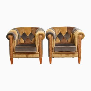 Set of English Chesterfield Club Chairs