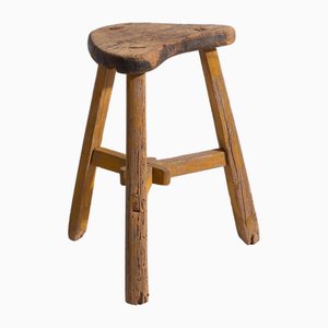 Antique Chinese Crescent Stool, 1920