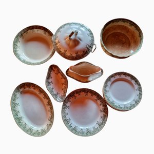 Dinner Service with Decorations from St Amand, 1920s, Set of 14