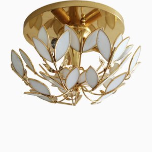 Hollywood Regency Tiffany Blumen Kronleuchter, 1980er