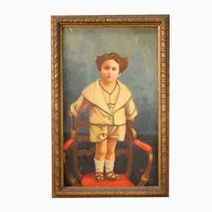 Artista italiano, Ritratto di bambino, 1921, Olio su tela