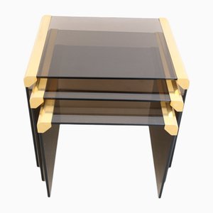 Nesting Tables Model T35 by Pierangelo Gallotti for Gallotti & Radice, 1970s, Set of 3