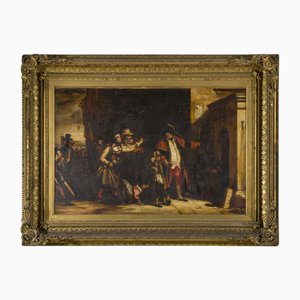 David Wilkie, Scène Historique Anglaise, Années 1800, Huile sur Toile