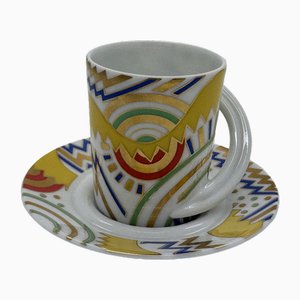 Espresso Collection Tasse und Untertasse von Laura Fiume für Rosenthal Studio-Linie, 1990er, 2er Set