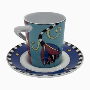 Espresso Collection Cup and Saucer No 27 by Sanja Zivo for Rosenthal Studio-Linie, 1990s, Set of 2