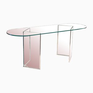 Vintage Glass Table attributed to Fontana Arte, 1973