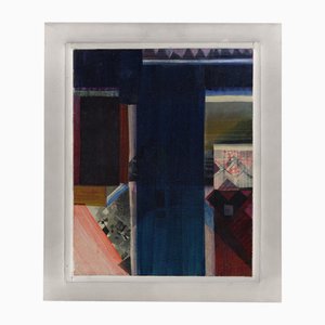 Fritz Kreidt, German Geometric Composition, 1960s, Oil on Board