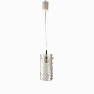 Tube Hanging Lamp in Glass from Kalmar, 1950s