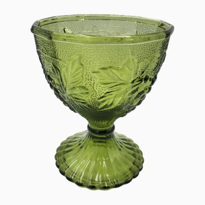 Sucrier Vintage en Verre Vert, 1970s