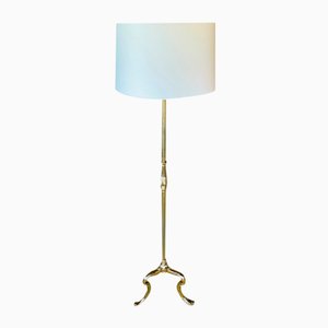 Vintage Stehlampe mit Vergoldetem Messing Dekor, 1960er