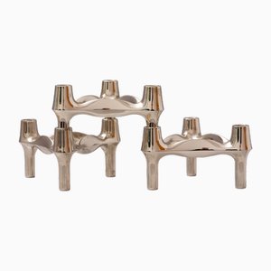 Modular Candleholders by Fritz Nagel for BMF, Set of 3