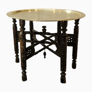 Mesa de té decorativa con bandeja extraíble, década de 1890. Juego de 2