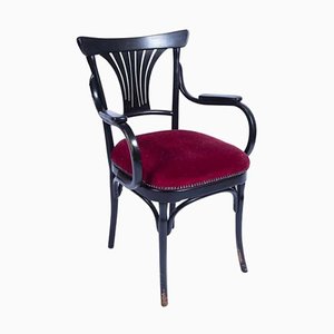 Sedia secessionista in legno curvato di Otto Wagner per Jacob & Josef Kohn