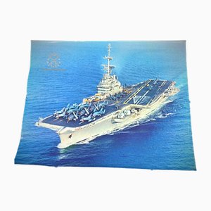 Vintage Fotografie des Flugzeugträgers Foch Imp À Toulon von Marine Nationale, 1960er