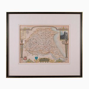Mapa antiguo de East Yorkshire inglés