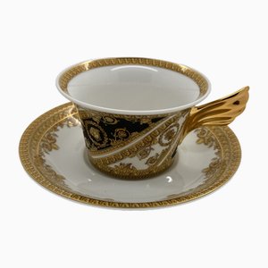 I Love Baroque Teetasse mit Untertasse von Versace für Rosenthal, 2017, 2er Set