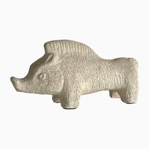 Boar in Scavo Design Finish by Aldo Londi for Bitossi, 1970s