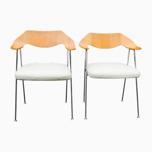 Chaises en Contreplaqué et Chrome par Robin & Lucienne Day pour Hille, 1960s, Set de 2