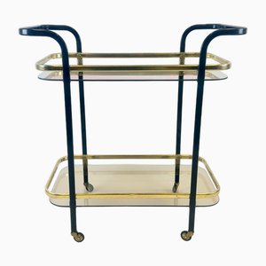 Aluminum and Brass Trolley Bar, 1980s