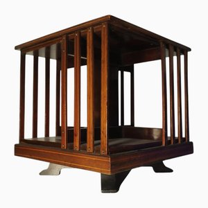Handmade Revolving Bookcase in Flame Mahogany