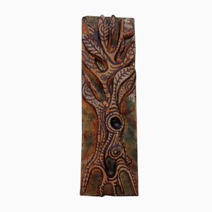 Studio Ceramic Wall Plaque by Gerhard Liebenthron, Germany, 1983